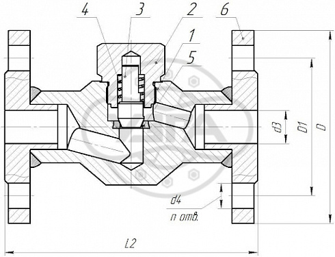Клапан обратный подъемный фланцевый Dn20 Pn250 08Х18Н10 16нж48нж